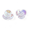 3-Petal Electroplate Acrylic Bead Caps LS-PACR-T014-03-4