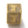 Brass Cubic Zirconia Beads KK-Q818-01J-G-1