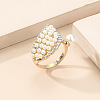 Elegant and Stylish Alloy Rhinestone Wing Cuff Rings UA6094-1