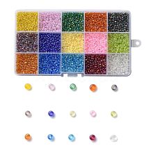 180G 15 Colors Glass Seed Beads SEED-JQ0003-01E-3mm