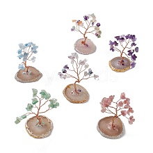 Natural Gemstone Tree Display Decoration DJEW-G027-07RG