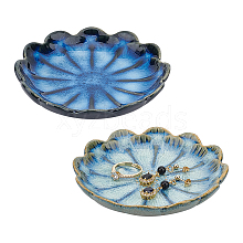  2Pcs 2 Colors Porcelain Jewelry Dish AJEW-NB0005-25A