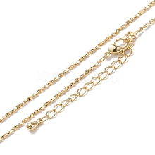 Brass Link Chain Necklaces NJEW-K123-10G