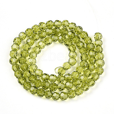 Baking Paint Transparent Glass Beads Strands DGLA-A035-T4mm-D11-1