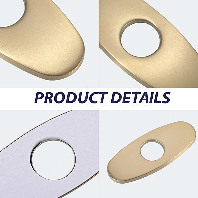 Oval Stainless Steel Faucet Hole Covers STAS-WH20001-18A-G-1