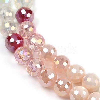 Electroplate Glass Beads Strands EGLA-B011-05A-8mm-1