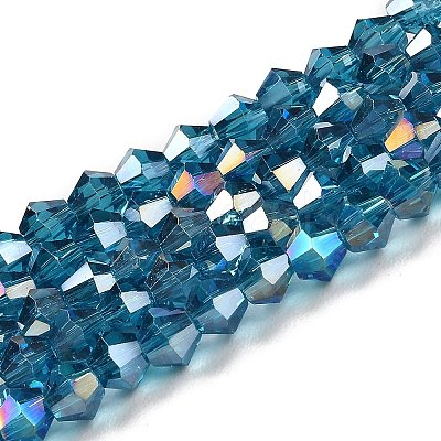 Transparent Electroplate Glass Beads Strands EGLA-A039-T2mm-B01-1