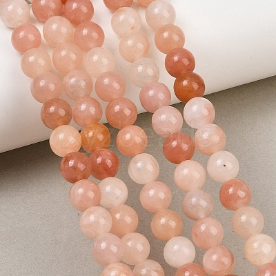 Dyed Natural Pink Jade Beads Strands GG-CBAD029-A12-8mm-1