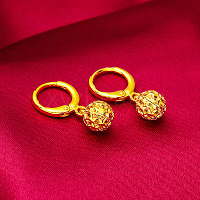 Hollow Round Brass Hoop Earrings FS-WG3DF9E-02-1