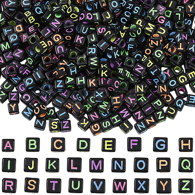 1000Pcs Opaque Acrylic Beads MACR-SC0002-43B-1