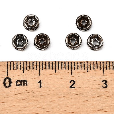 Brass Rhinestone Spacer Beads RB-A014-Z5mm-01B-1