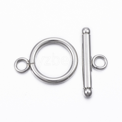 Tarnish Resistant 304 Stainless Steel Toggle Clasps STAS-H376-77-1