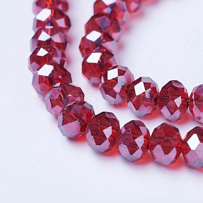 Electroplate Glass Beads Strands EGLA-A034-T8mm-A06-1