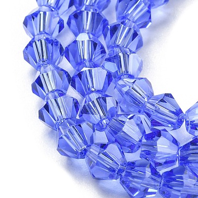 Transparent Electroplate Glass Beads Strands EGLA-A039-T4mm-A07-1