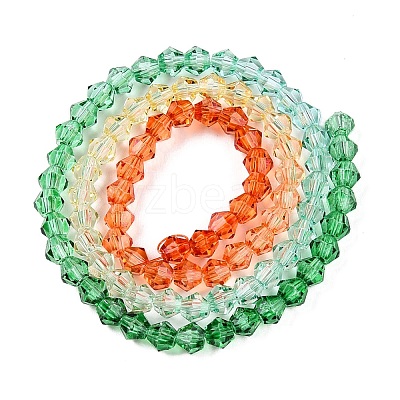 Gradient Color Baking Paint Glass Bead Strands X1-DGLA-A039-T2mm-A013-1