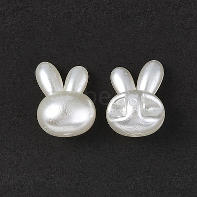 ABS Plastic Imitation Pearl Beads OACR-P007-65-1