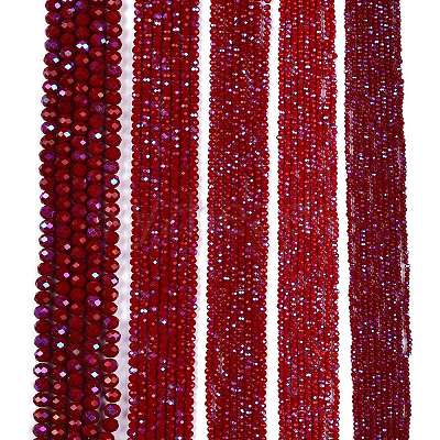 Electroplate Opaque Solid Color Glass Beads Strands EGLA-A044-P3mm-L02-1
