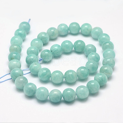 Natural Amazonite Bead Strands G-P204-02-10mm-1