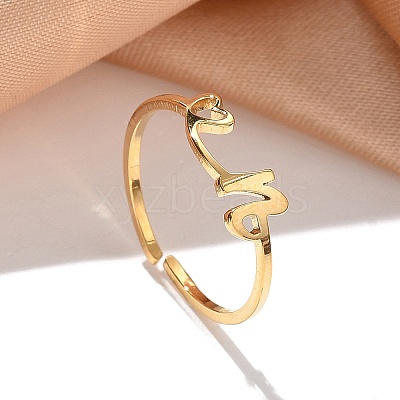 304 Stainless Steel Cuff Rings for Women RJEW-D285-01G-N-1