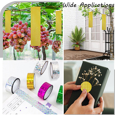 50M Laser Shining Bopp Plastic Scrapbook Decorative Adhesive Tapes AJEW-WH20002-57B-03-1