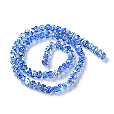 Transparent Electroplate Glass Beads Strands GLAA-Q099-C01-11-1-1