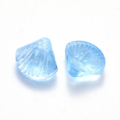 Transparent Spray Painted Glass Beads GLAA-T016-04D-1