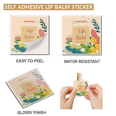 80Pcs 8 Style Lip Balm DIY Label Sticker DIY-CP0007-95B-1