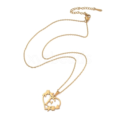 PVD Vacuum Plating 201 Stainless Steel Pendant Necklaces NJEW-R267-02E-G-1