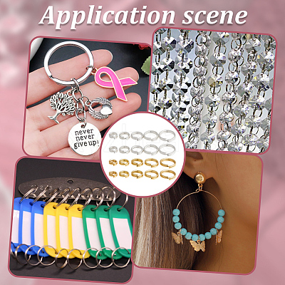100Pcs Brass Split Rings FIND-HY0005-04A-1