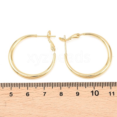 Brass Hoop Earrings for Women EJEW-A156-17B-G-1