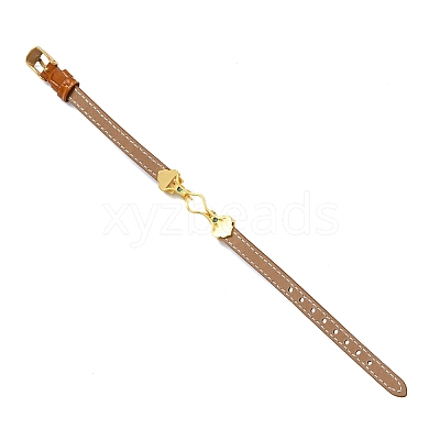 Adjustable Cowhide Bracelet Making for Beads BJEW-P394-05G-1