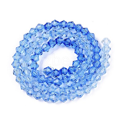 Gradient Color Baking Paint Glass Bead Strands DGLA-A039-T6mm-A020-1