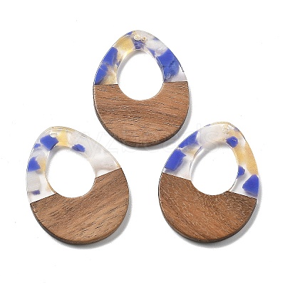Resin and Walnut Pendants FIND-R051-10C-1