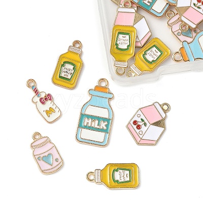 20Pcs 5 Styles Eco-Friendly Alloy Enamel Pendants ENAM-FP0002-88-1