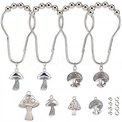 12Pcs 4 Styles Zinc Tibetan Style Alloy Pendants FIND-SP0004-40AS-1