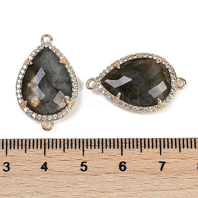 Natural Labradorite Faceted Teardrop Links G-B126-03G-04-1