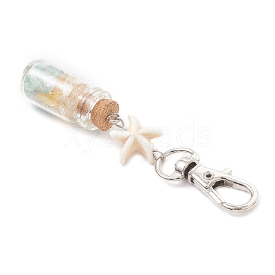 Natural & Synthetic Gemstone Pendant Decoration HJEW-JM03862-01-1