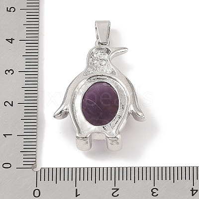 Natural Amethyst Pendants G-A224-02P-01-1