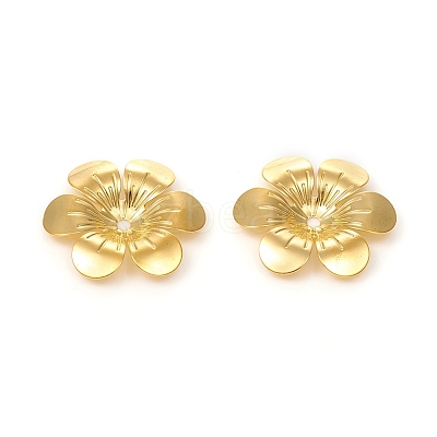 6-Petal Brass Bead Caps LS-KK-I669-06G-1