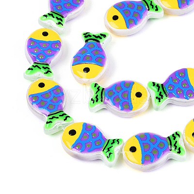 Dyed & Heated Glass Enamel Beads GLAA-T023-45A-1