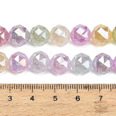 Transparent Crackle Glass Beads Strands GL-Z001-01-1