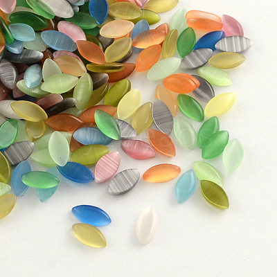 Cat Eye Glass Cabochons CE-R010-14-1