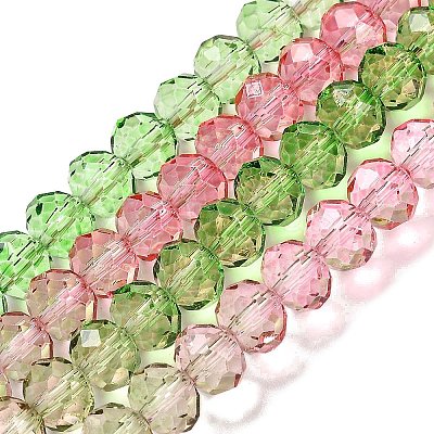 Transparent Painted Glass Beads Strands LS-DGLA-A034-T8mm-A18-1