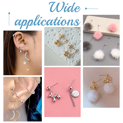 304 Stainless Steel Stud Earring Findings STAS-UN0015-38-1