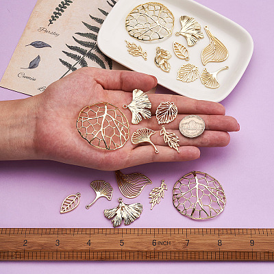 32Pcs 8 Style Alloy Jewelry Pendants FIND-PJ0001-04-1