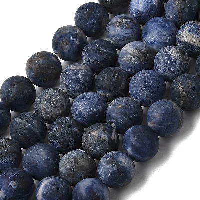 Natural Sodalite Beads Strands X-G-Q462-8mm-07-1