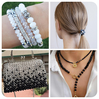 3 Strands 3 Style Electroplate Glass Beads Strands EGLA-TADJ0001-11A-1