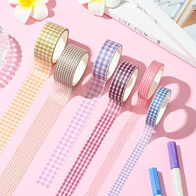 1 Bag 6 Rolls DIY Scrapbook Decorative Paper Tapes DIY-SP0005-15C-1