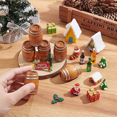 Beechwood Mini Beer Barrel LS-DJEW-WH0015-46-1