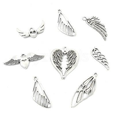 80Pcs 8 Styles Tibatan Style Alloy Pendants FIND-CJ0006-02-1